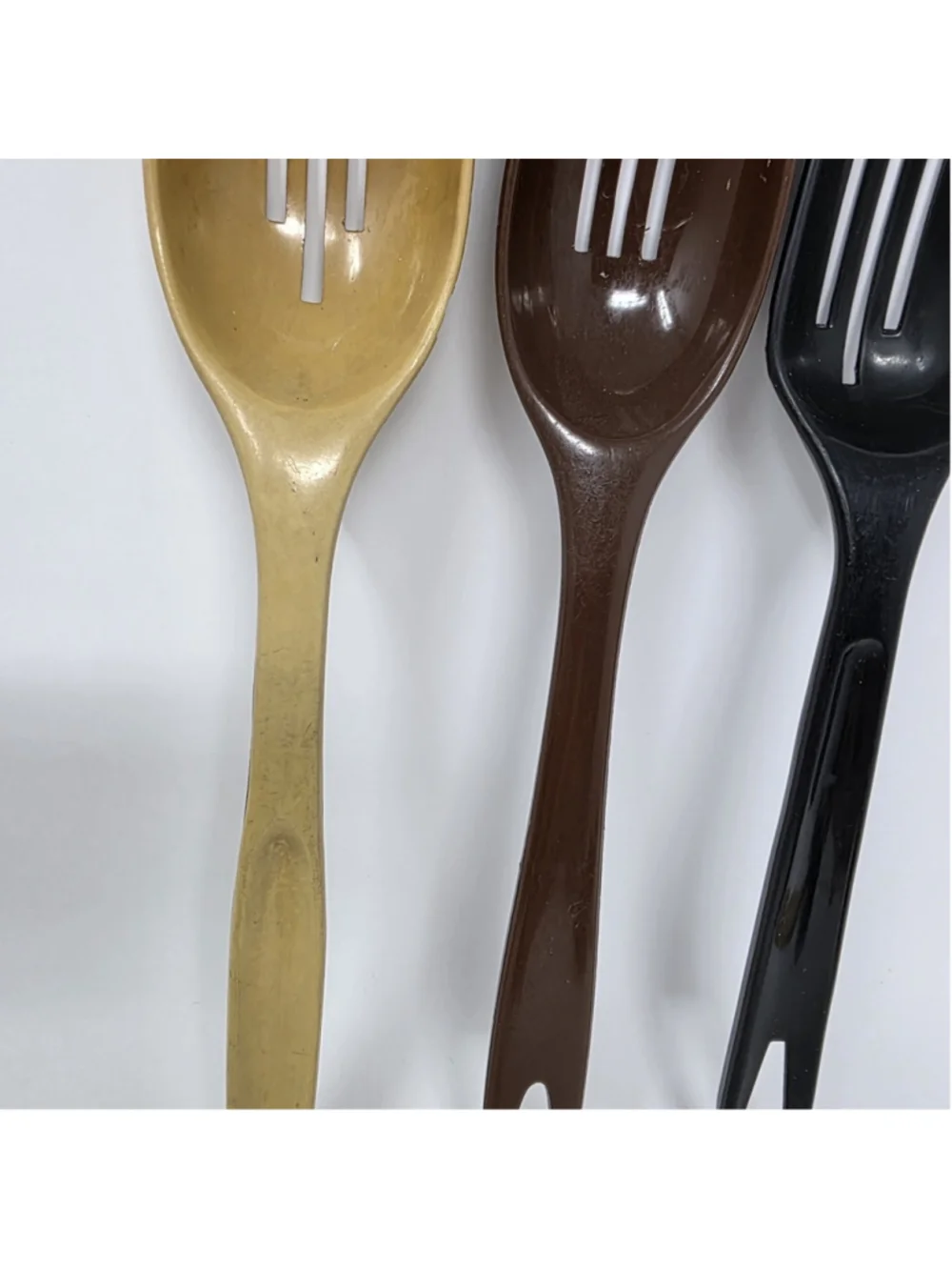 Ensar Foley King Kraft Vtg Lot Of 3 Nylon Plastic Slotted Spoons Farmhouse